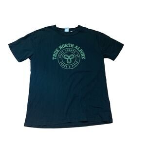 Tna Aritzia women's size small short sleeve graphic tee black green track runnin